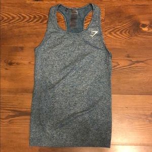 Blue/teal Gym shark tank top. ✨